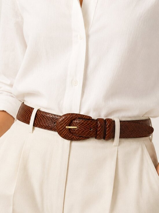 Vintage Michel René Made In Italy Genuine Leather Belt main image 4